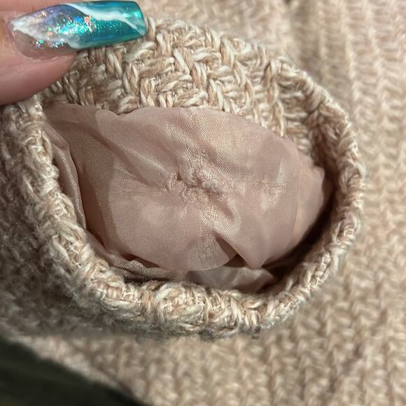 INC International Concepts Tweed Coat Size medium Neutral Pink - Picture 7 of 7